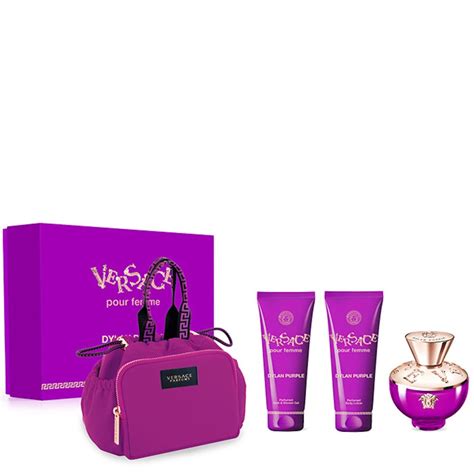 versace dylan purple gift set with bag|versace perfume men's dylan blue.